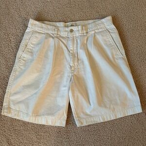 Dockers Men's Classic Cream Khaki Shorts, Pleated, Relaxed Fit